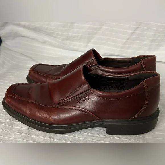 ECCO Mens EU43 9 US Brown Leather Dress/Casual Comfort Slip-On Loafers Men main image 3